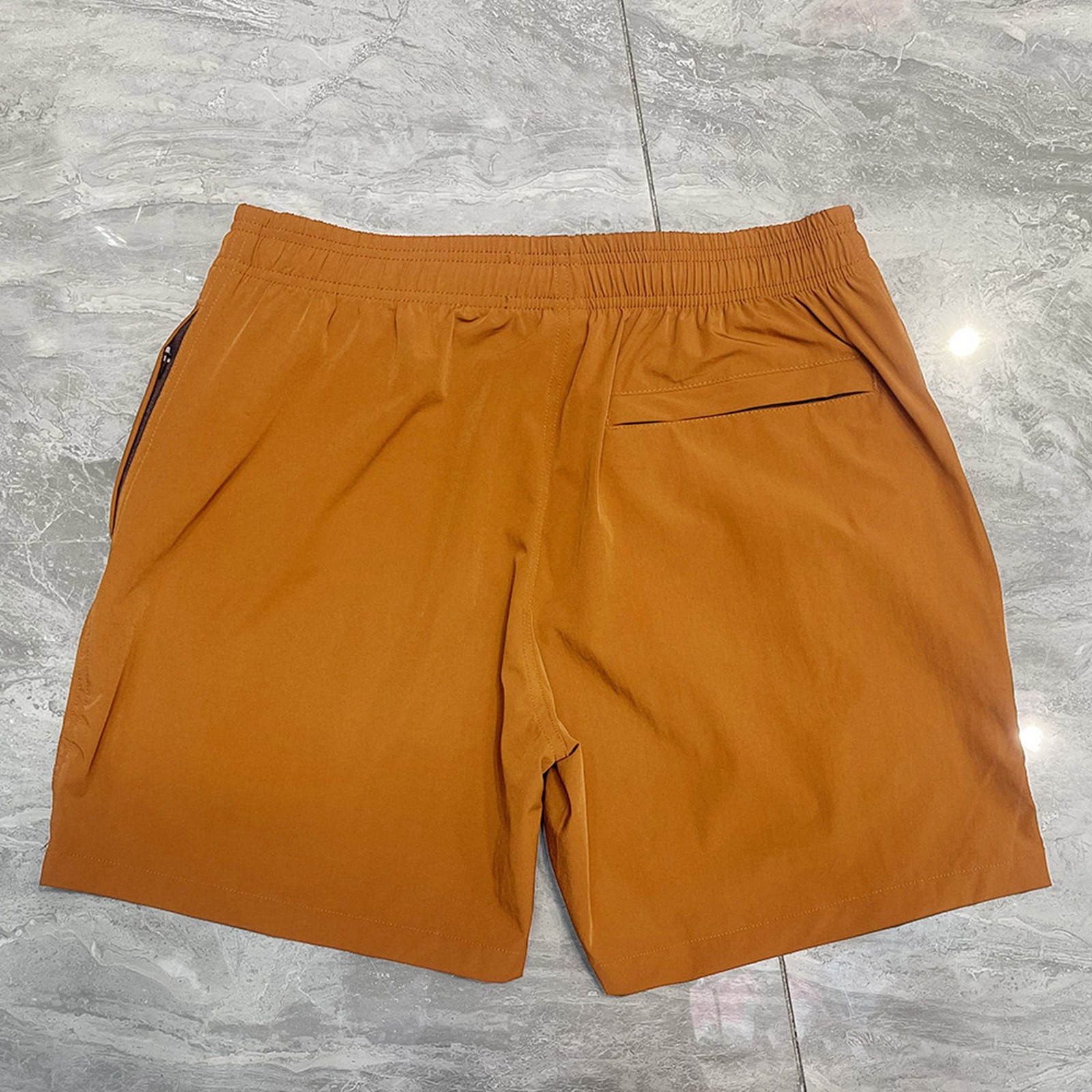 thumbnail image 5 of Pantalones de playa de nylon elástico en 4 direcciones para hombre - Pantalones cortos de baño holgados de talla grande con bolsillos - Cintura elástica transpirable para resorts costeros, 5 of 7